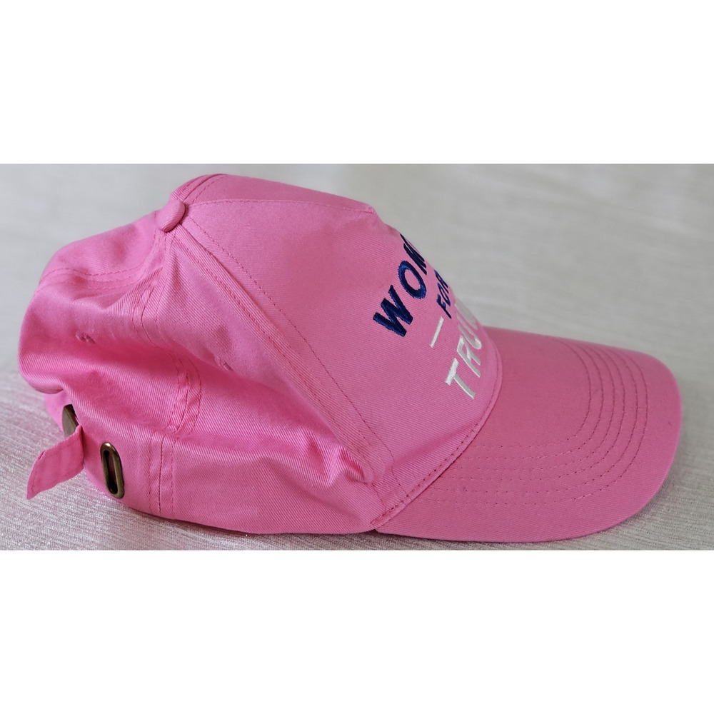 Lysti Women For Trump Hat Pink Embroidered Logo American Flag USA Adjustable Cap - Picture 4 of 6